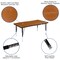 Flash Furniture Oval 47.5 W, 76 L, 25.25 H, Chrome, Laminate, Particleboard, Steel, Wood Grain XU-GRP-A3048CON-48-OAK-T-P-GG - alternate 6